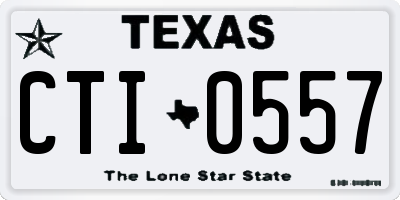 TX license plate CTI0557