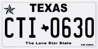 TX license plate CTI0630
