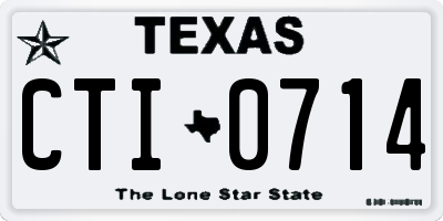 TX license plate CTI0714