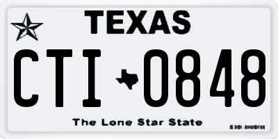 TX license plate CTI0848