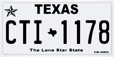TX license plate CTI1178