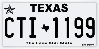 TX license plate CTI1199