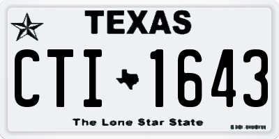 TX license plate CTI1643