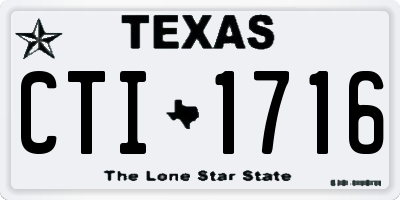 TX license plate CTI1716