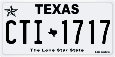 TX license plate CTI1717