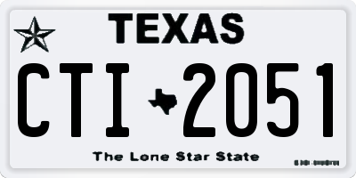 TX license plate CTI2051