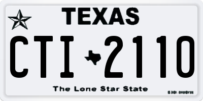 TX license plate CTI2110