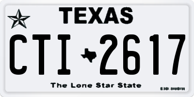 TX license plate CTI2617