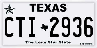 TX license plate CTI2936