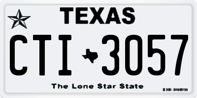 TX license plate CTI3057