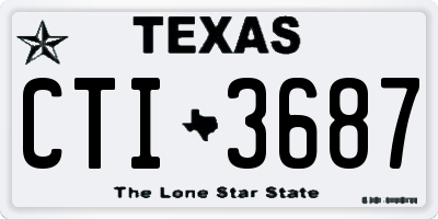 TX license plate CTI3687