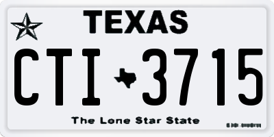 TX license plate CTI3715