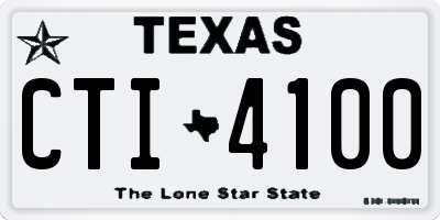 TX license plate CTI4100