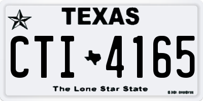 TX license plate CTI4165