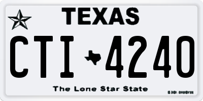TX license plate CTI4240