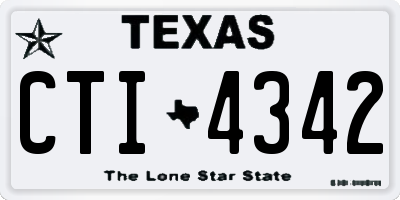 TX license plate CTI4342
