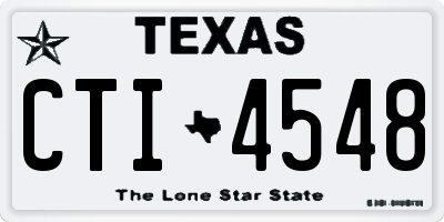 TX license plate CTI4548