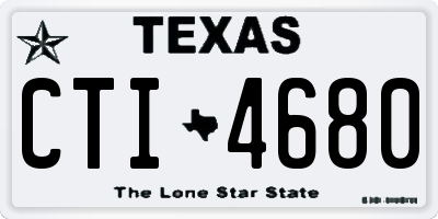 TX license plate CTI4680