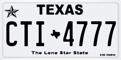 TX license plate CTI4777