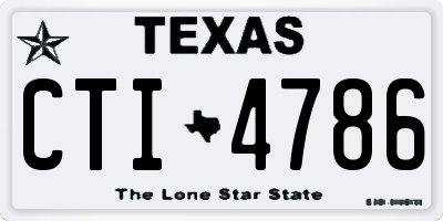 TX license plate CTI4786
