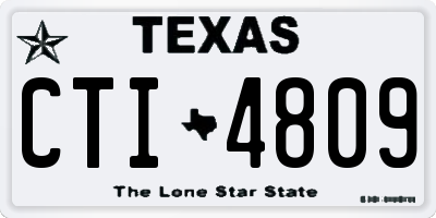 TX license plate CTI4809