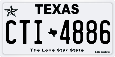 TX license plate CTI4886