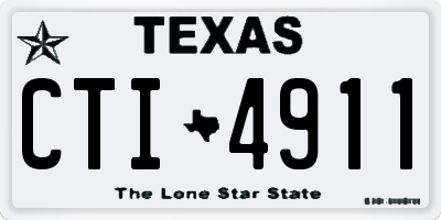 TX license plate CTI4911
