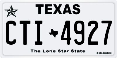 TX license plate CTI4927