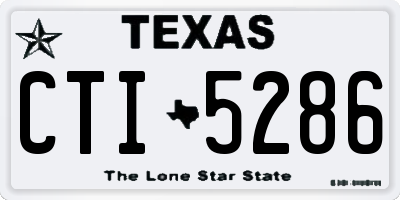 TX license plate CTI5286