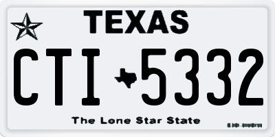 TX license plate CTI5332