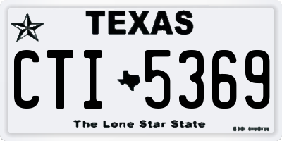 TX license plate CTI5369