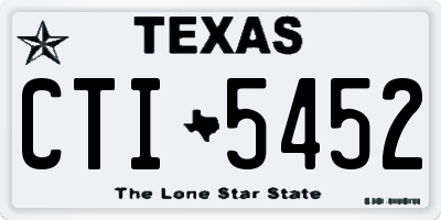 TX license plate CTI5452