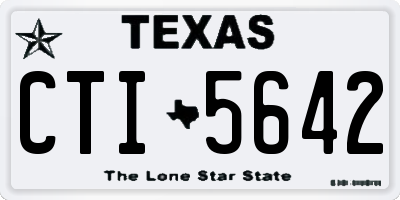TX license plate CTI5642
