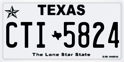 TX license plate CTI5824