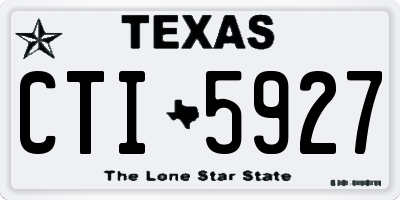 TX license plate CTI5927