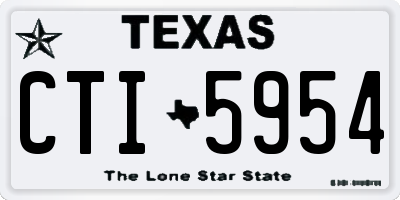 TX license plate CTI5954