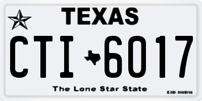 TX license plate CTI6017