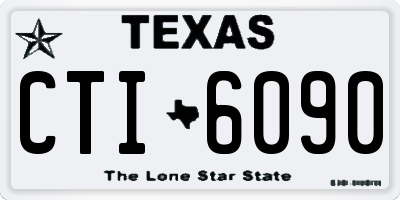 TX license plate CTI6090