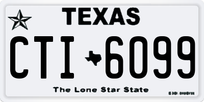 TX license plate CTI6099