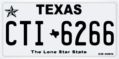 TX license plate CTI6266