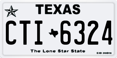 TX license plate CTI6324