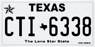 TX license plate CTI6338