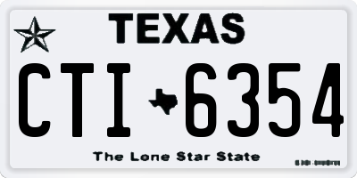 TX license plate CTI6354