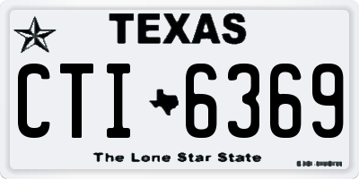 TX license plate CTI6369