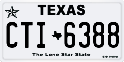 TX license plate CTI6388