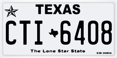 TX license plate CTI6408