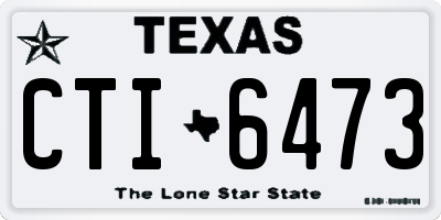 TX license plate CTI6473
