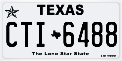 TX license plate CTI6488