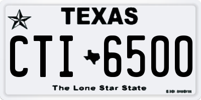 TX license plate CTI6500