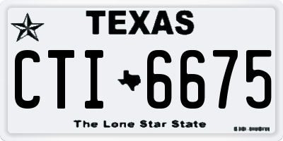 TX license plate CTI6675